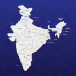 India map with states name 