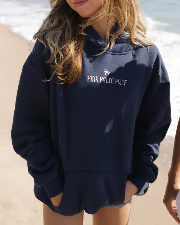 Classic Puff Hoodie – Navy: Statement Style with a Relaxed Fit