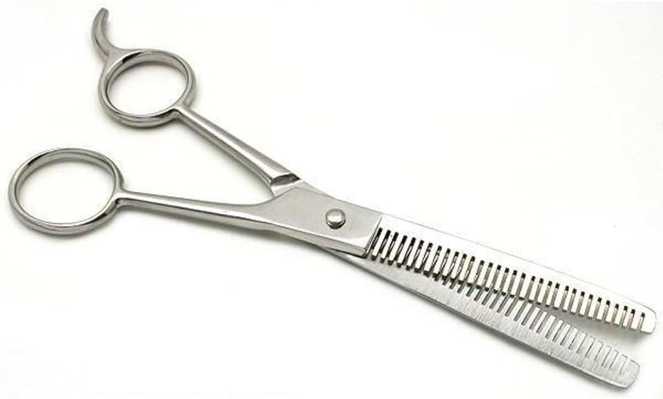 Professional hair thinning scissors with ergonomic design