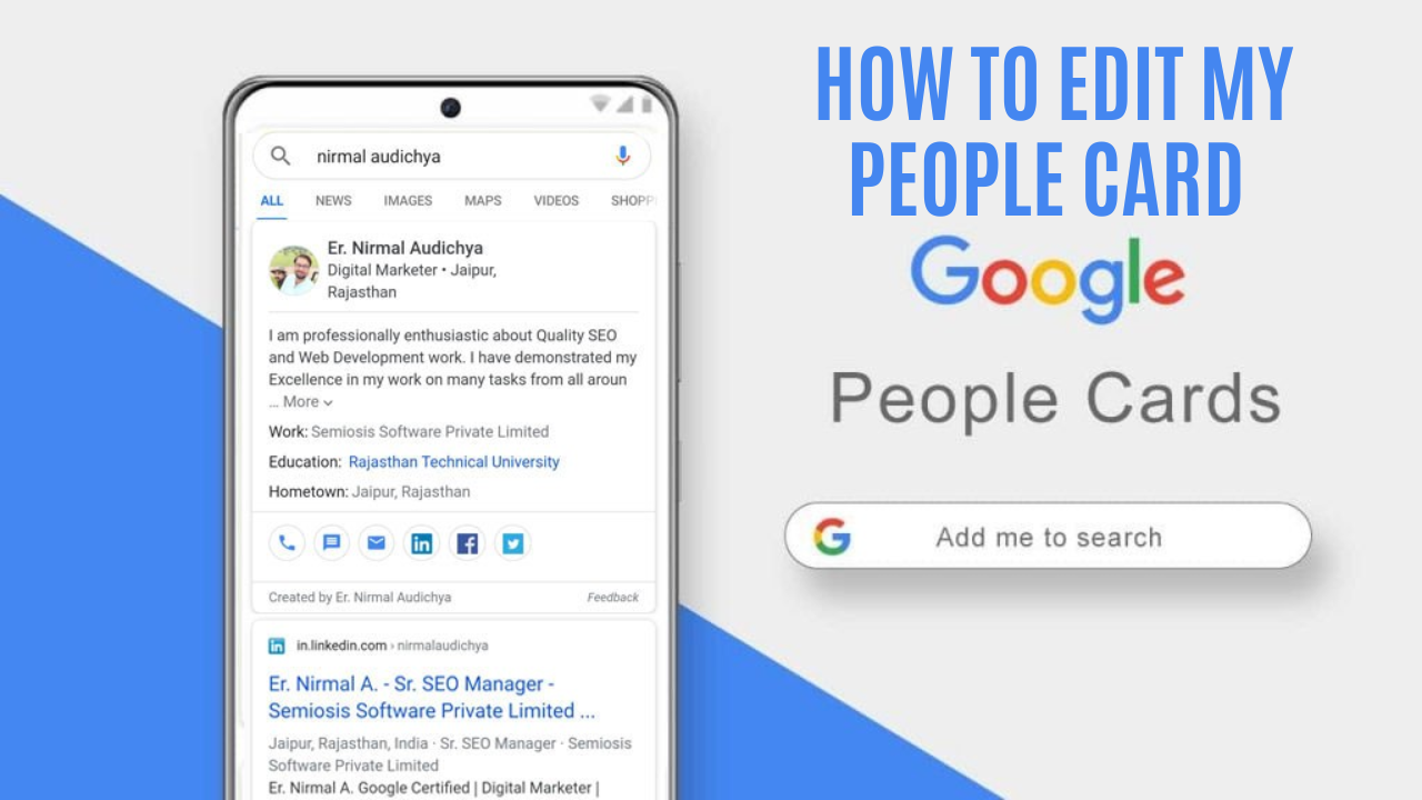 how to edit my people card